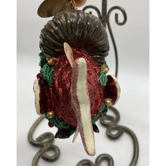 Katherine's Collection red fish lips ornament Christmas tree gold crown glitter - Picture 6 of 13